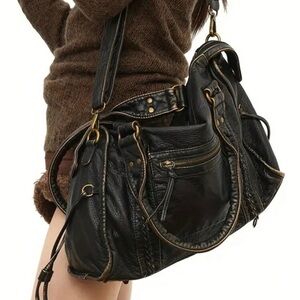 Stylish Black soft Leather Women's Bag